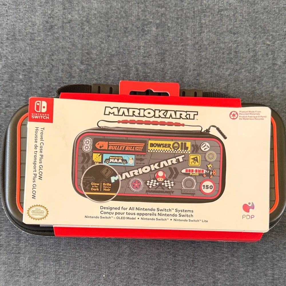 PDP Mario Kart Nintendo Switch Case - Black and Red