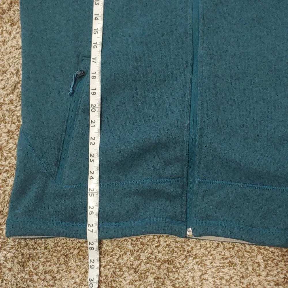 The North Face Men's Teal Blue Fleece Jacket Hoodie Size Large