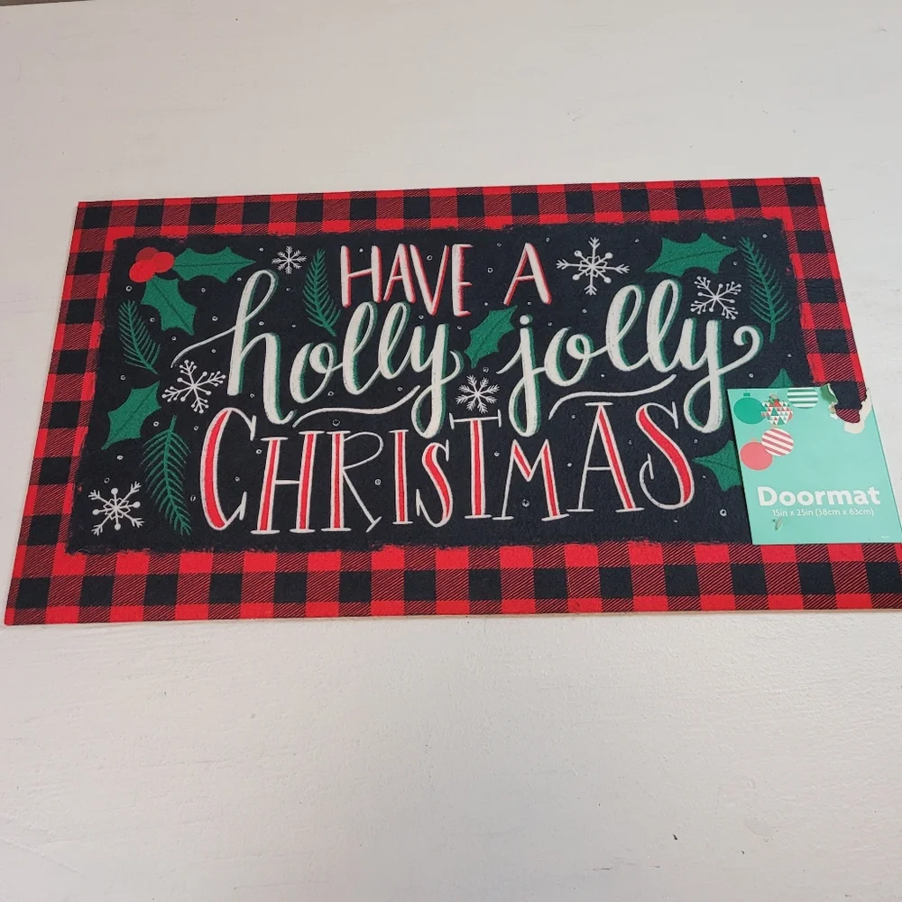 Holly Jolly Christmas Doormat
