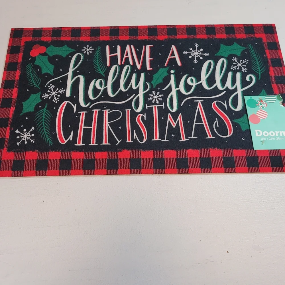 Holly Jolly Christmas Doormat