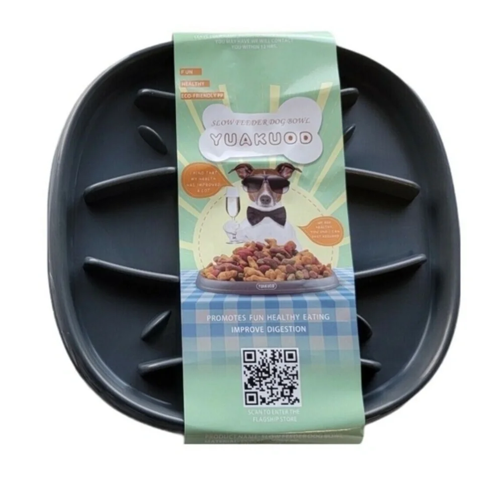 Slow Feeder Dog Bowl with Spreader