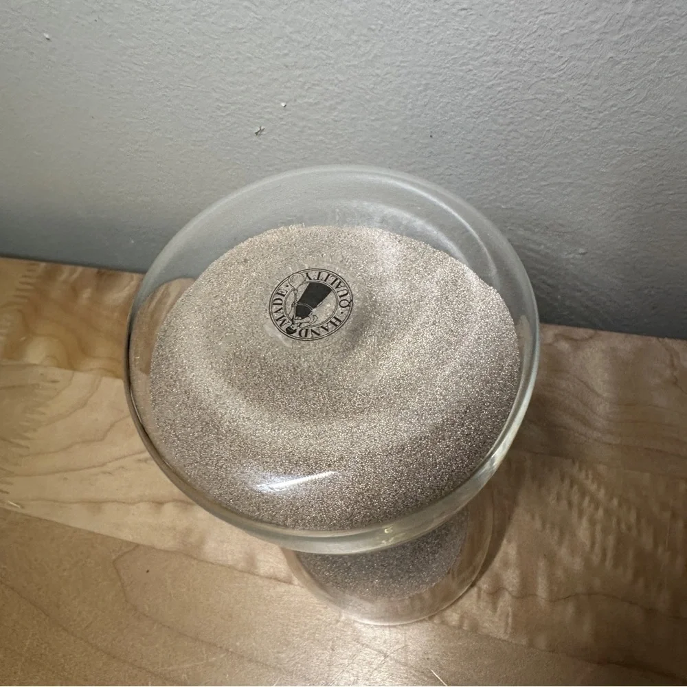 IKEA Glass Sand Hourglass 6” Clear Decorative Timer