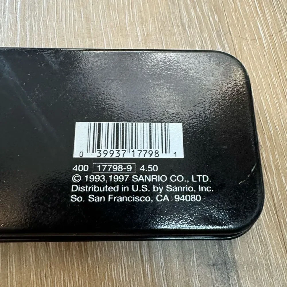 Vintage 1997 Sanrio Planet Patrol Alien Daba Black Pencil Case Tin