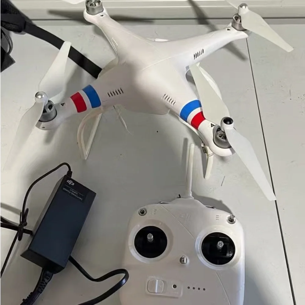 ONE WORLD White and Red Drone with Remote