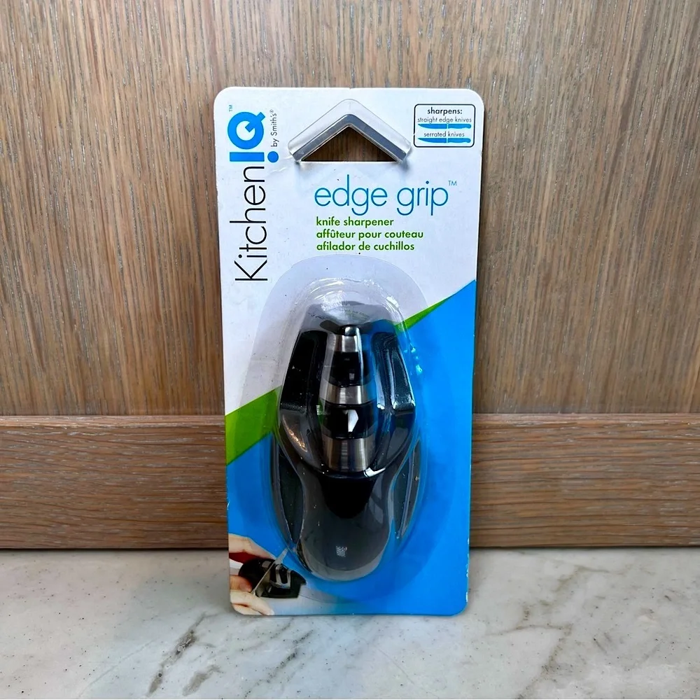 KitchenIQ sharpener added grip