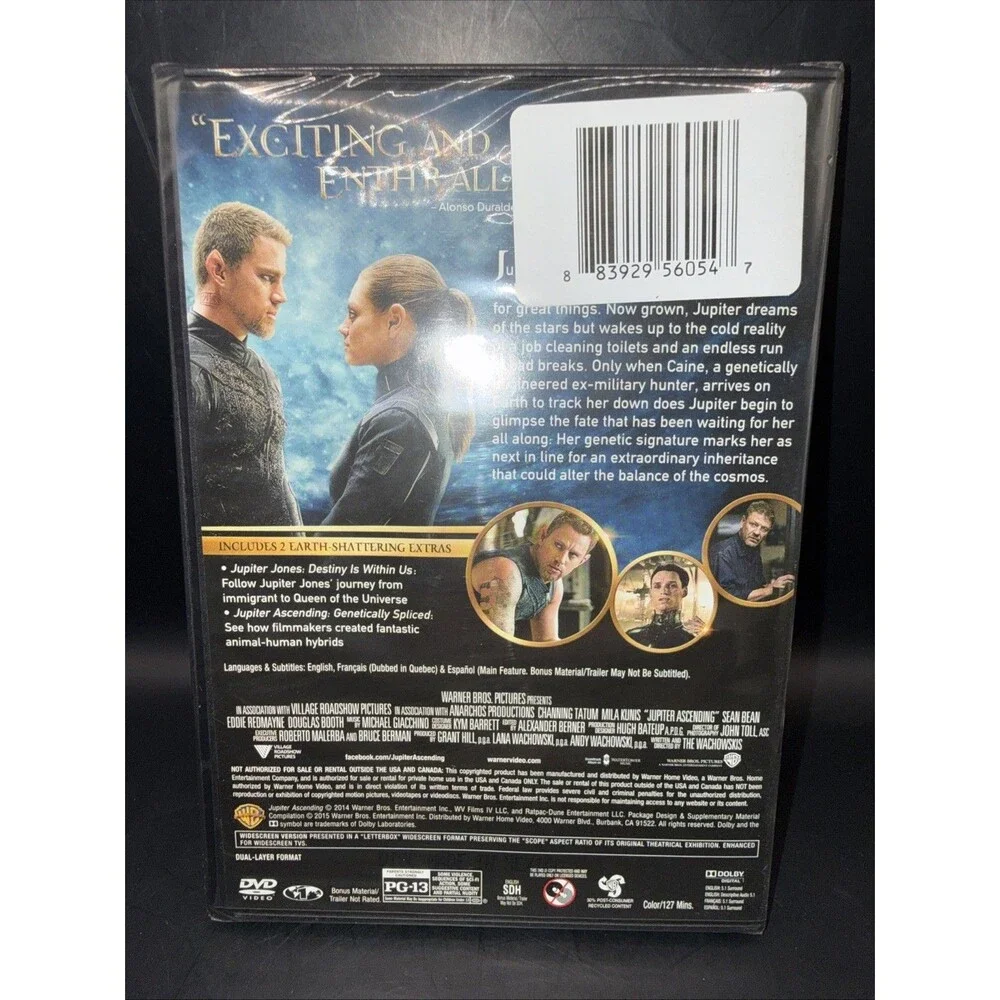 Jupiter Ascending (Sealed DVD, 2015) Channing Tatum