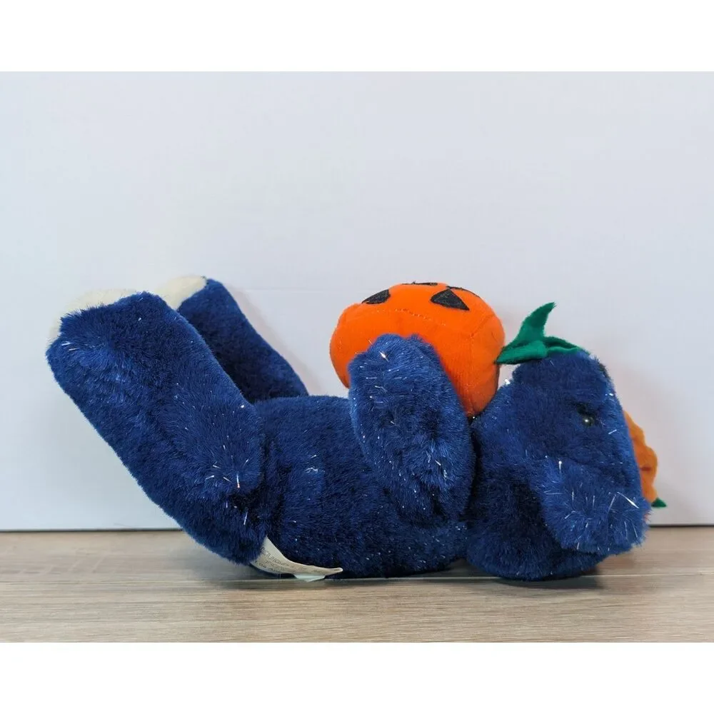 Vintage Kuddle Me Toys Bear Plush Holding Pumpkins Halloween Stuffed Animal