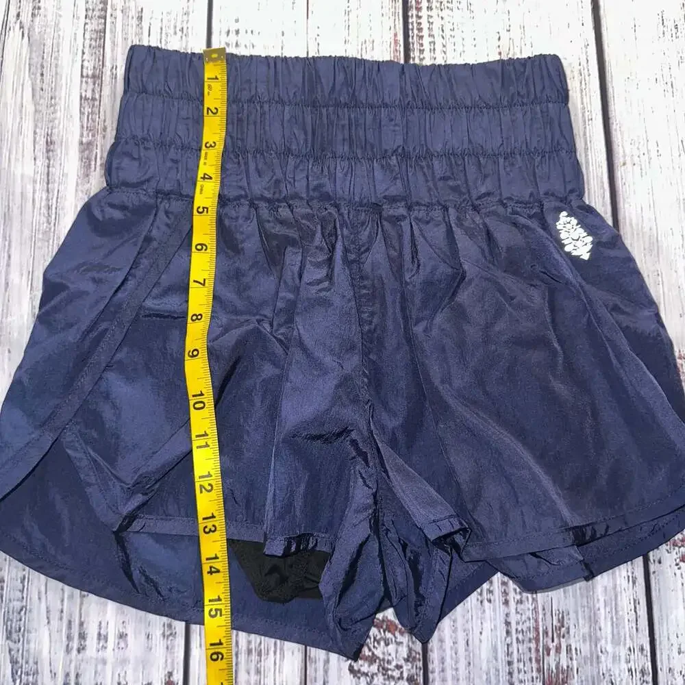 FP Movement by Free People The Way Home High-Waisted Shorts Navy Blue-M