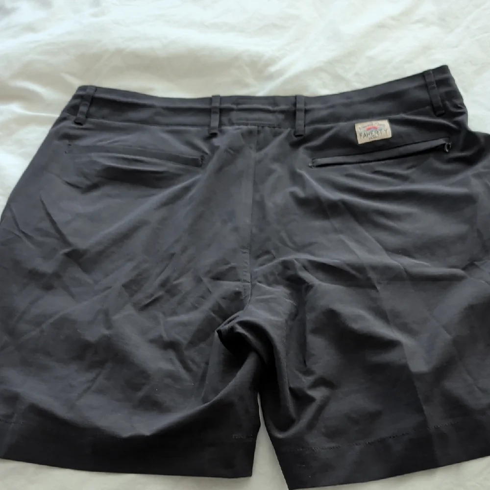 Faherty Charcoal Flat Front Shorts
