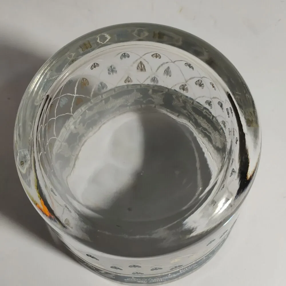 Vintage Cera Glass MCM Etruscan Frieze Glass Bowl Ice Bucket USA Excellent Cond