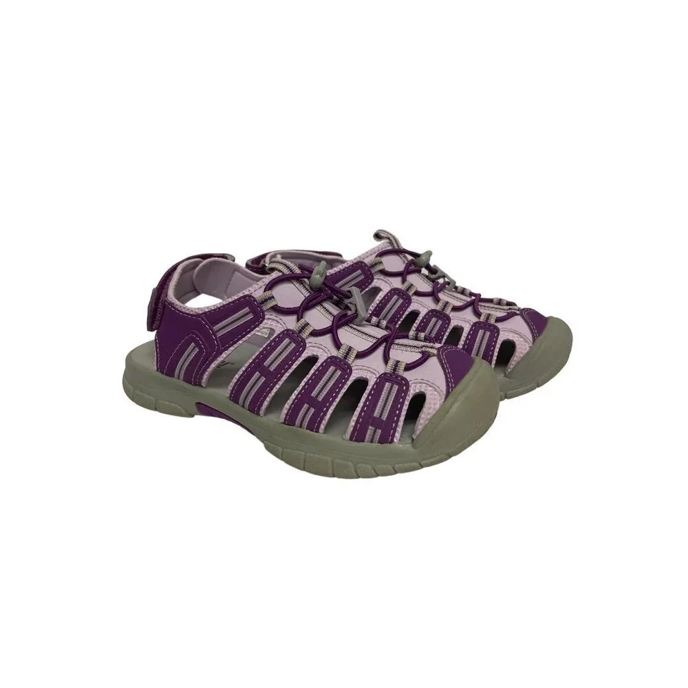 Khombu Sandy Slingback Sport Sandal Bungee Purple Pink Girl's Size 1
