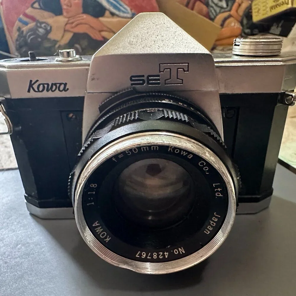 Kowa SET 35mm SLR Film Camera Kowa 50mm f/1.8 Lens For Parts Or Repair Only