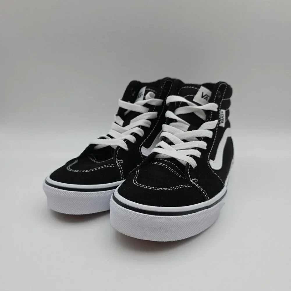 Vans Filmore Hi Youth Size 2Y Black White Skateboarding Shoes VN0A5HZDIJU1 New