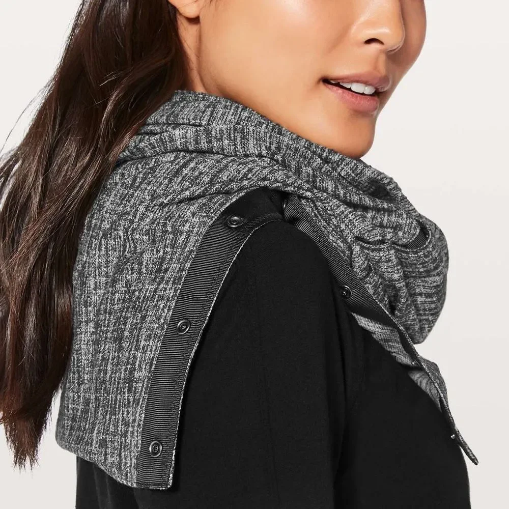 Lululemon Vinyasa Scarf *Rulu Ringspun Denim Black White