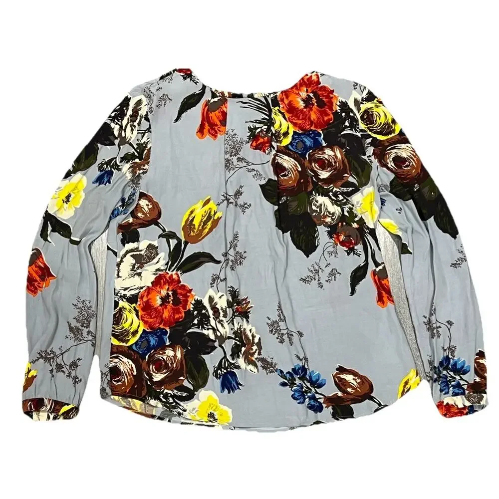 Boden Floral Top Boho Lagenlook Blouse Size 6 A003652