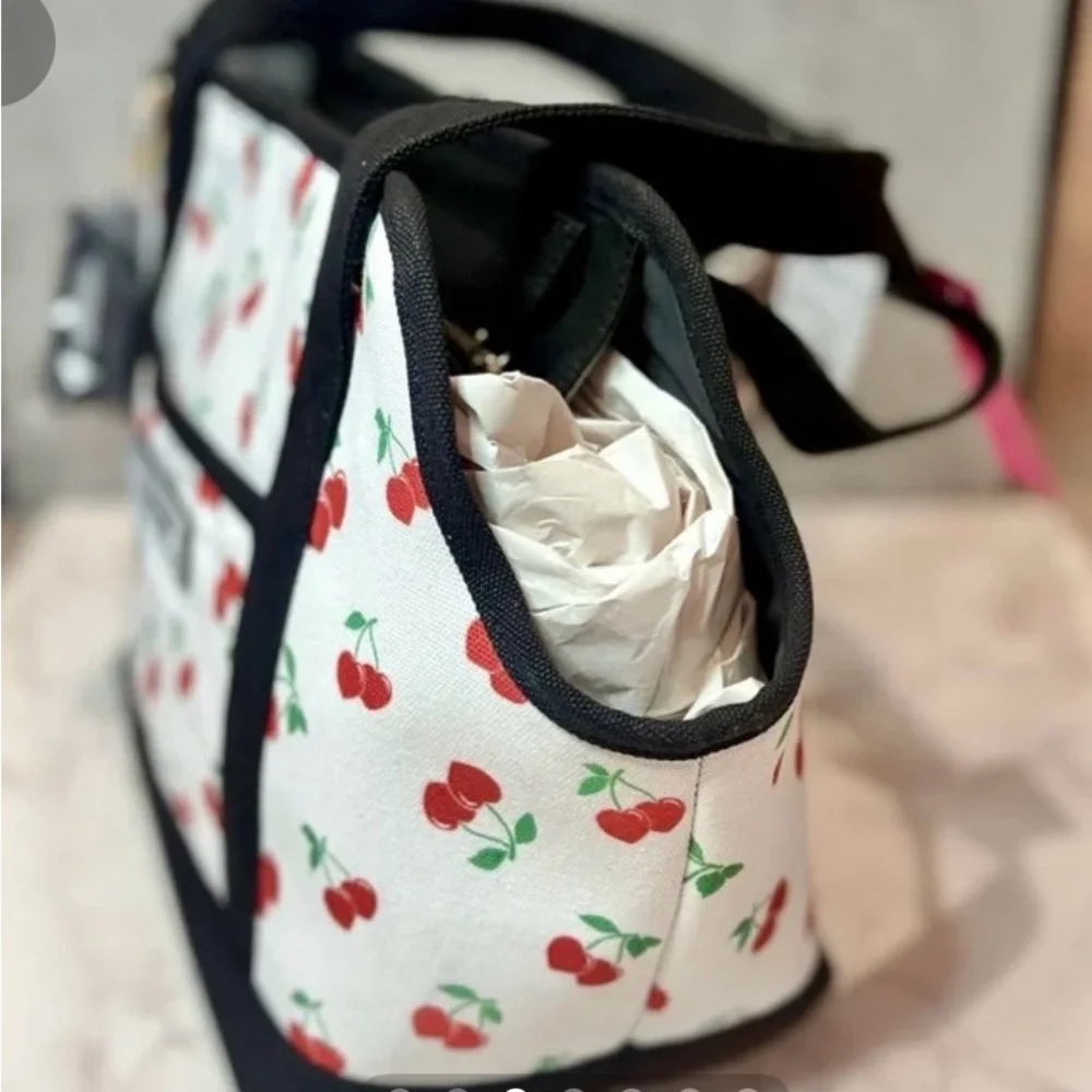 Betsey Johnson Cherry Print Pet Travel Carrier Bag