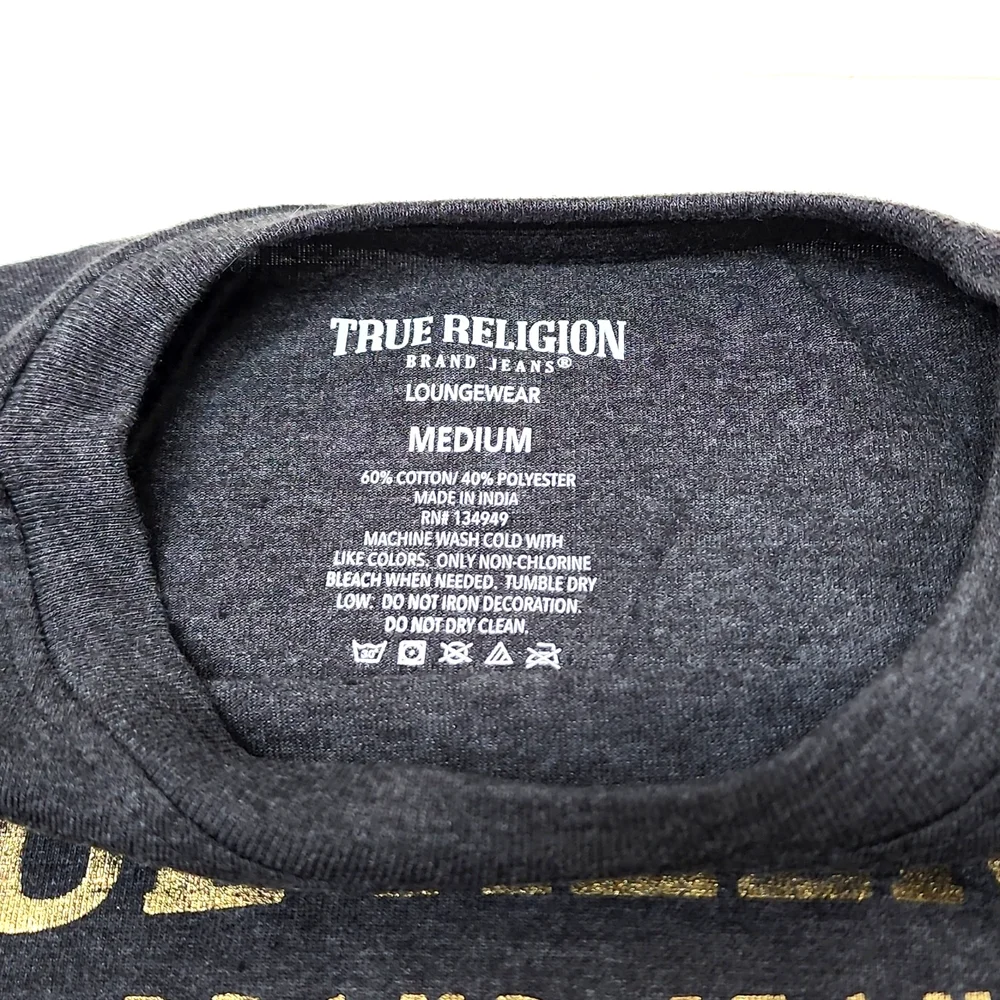 TRUE RELIGION DARK GREY (CHARCOAL) MEDIUM TSHIRT