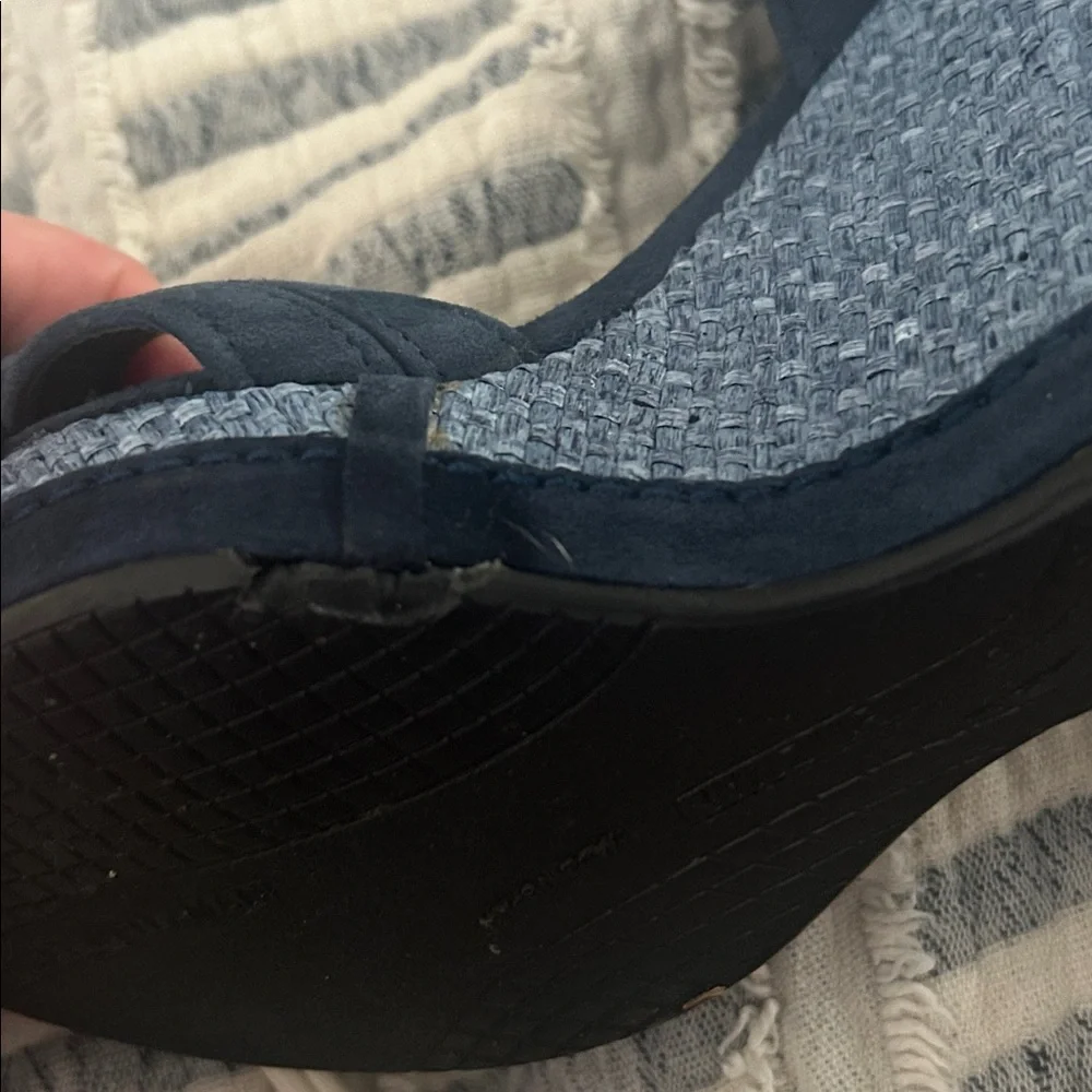 💙💙STUART WEITZMAN ELEVATE BLUE SUEDE WEDGE SANDALS💙