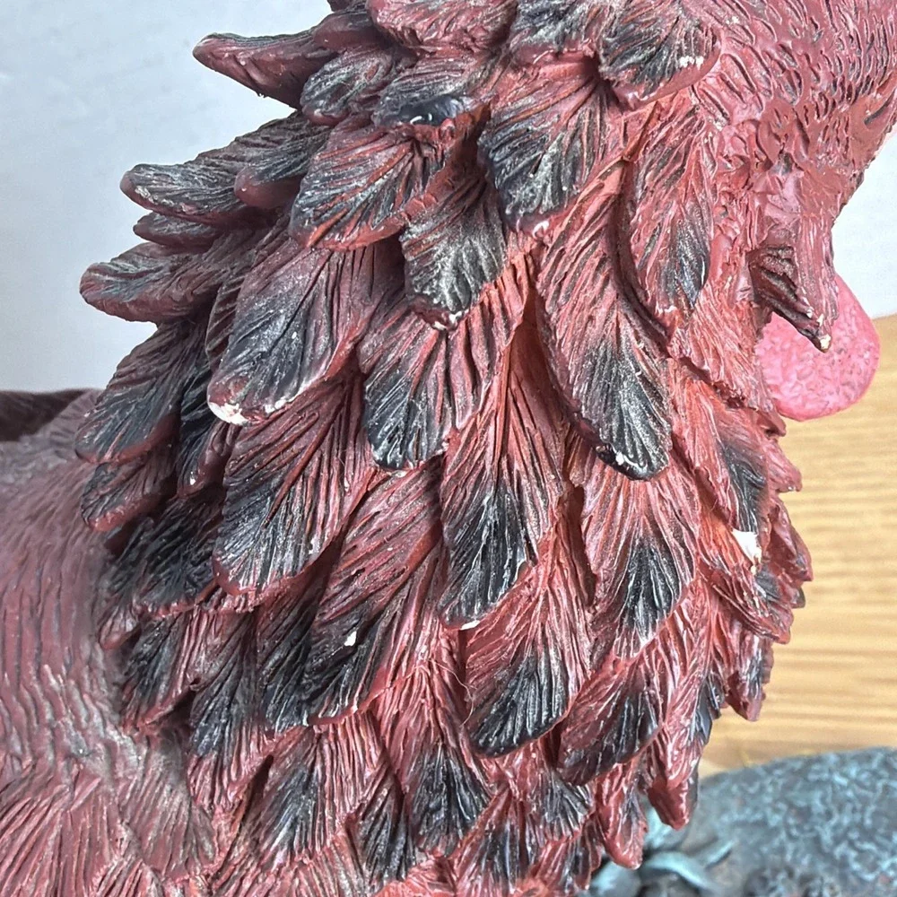 Vintage Character Collection Red/black Rooster Decor Farmhouse