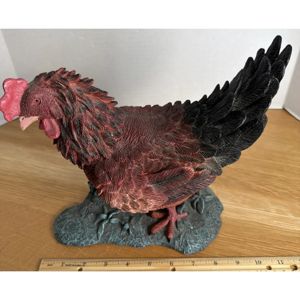 Vintage Character Collection Red/black Rooster Decor Farmhouse