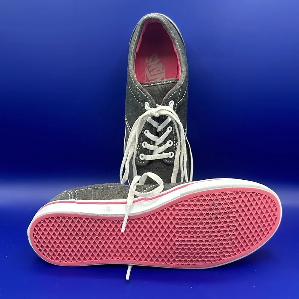 Vans Off The Wall Gray Low Top Shoes Sneakers Women's Size 7