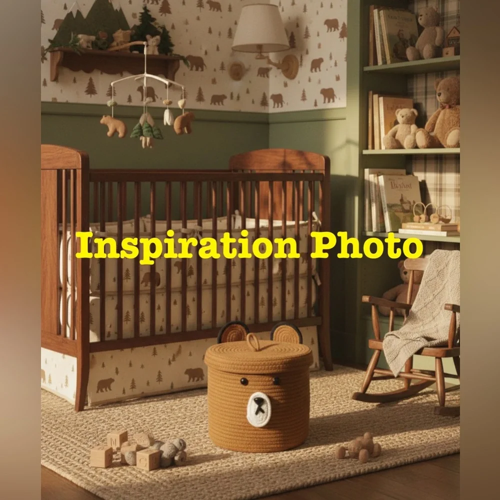 Foldable woven rope bear storage basket