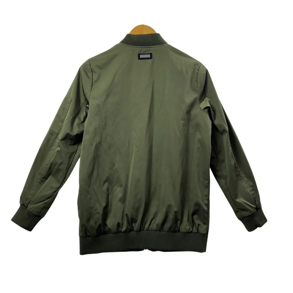 Bernardo Mens Olive Green Bomber Jacket Lightweight Small Jacket Casual Cargo