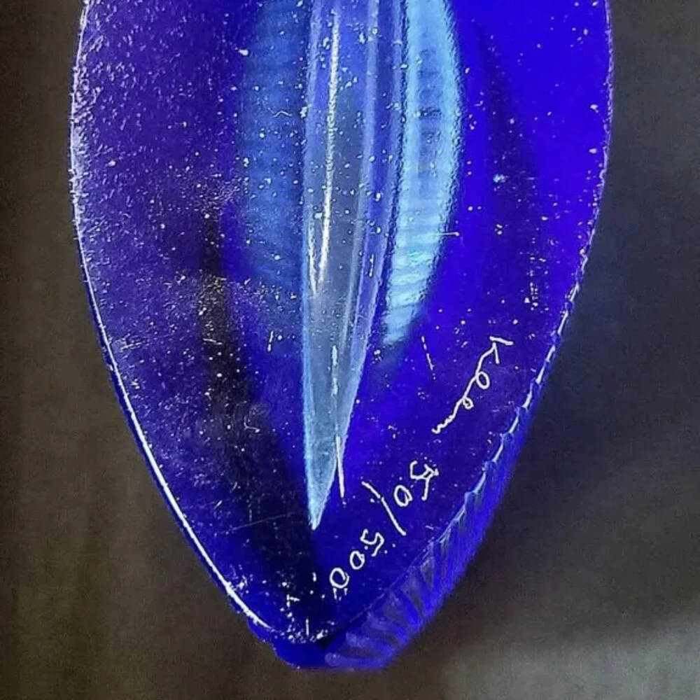 Blue Vase Handmade In Czech Republic