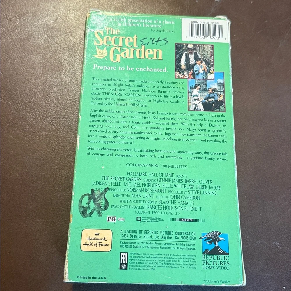 The Secret Garden VHS Tape
