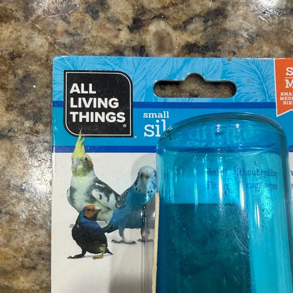 Blue and Green Bird Waterer