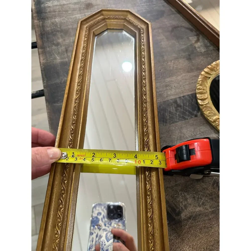 Vintage Syroco Homco Style Accent Wall Mirror Hollywood Regency Gold 5