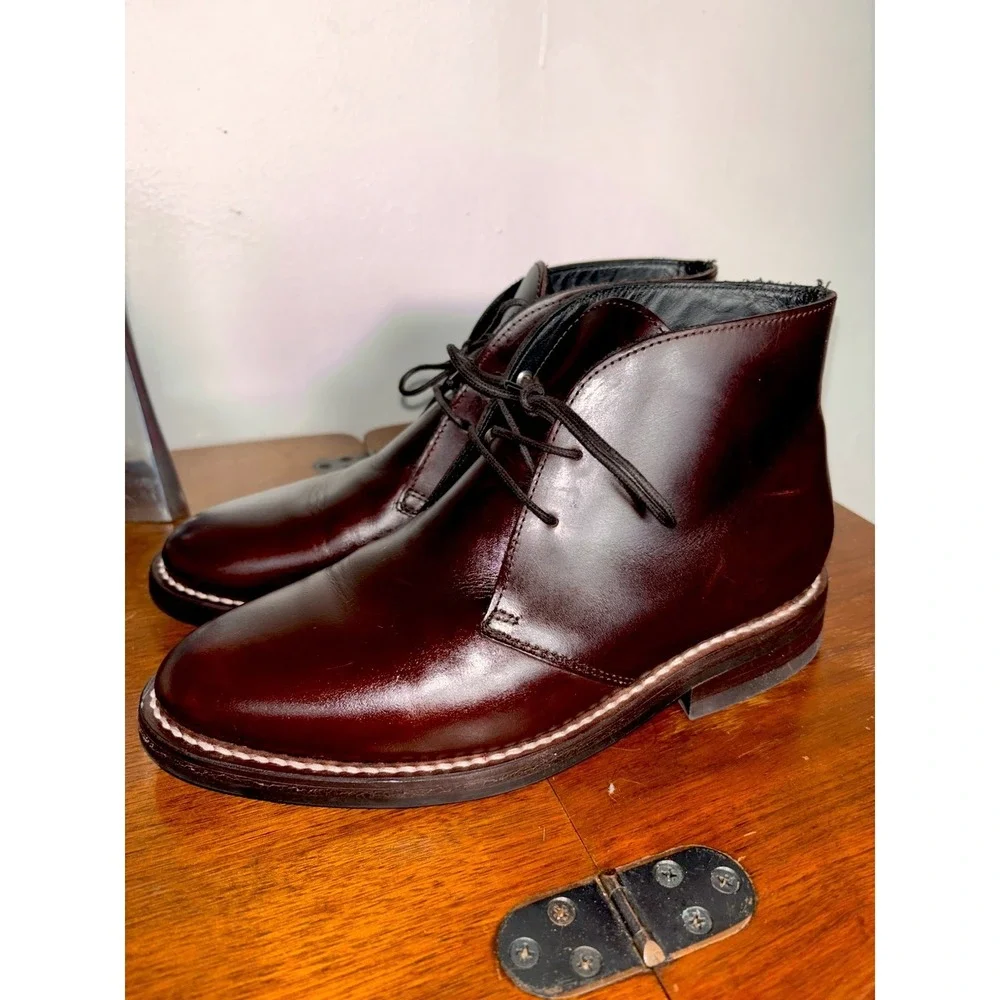 Thursday Boot Co. Everyday Scout Chukka Boots Brown Leather Mens Sz 6.5 Handmade