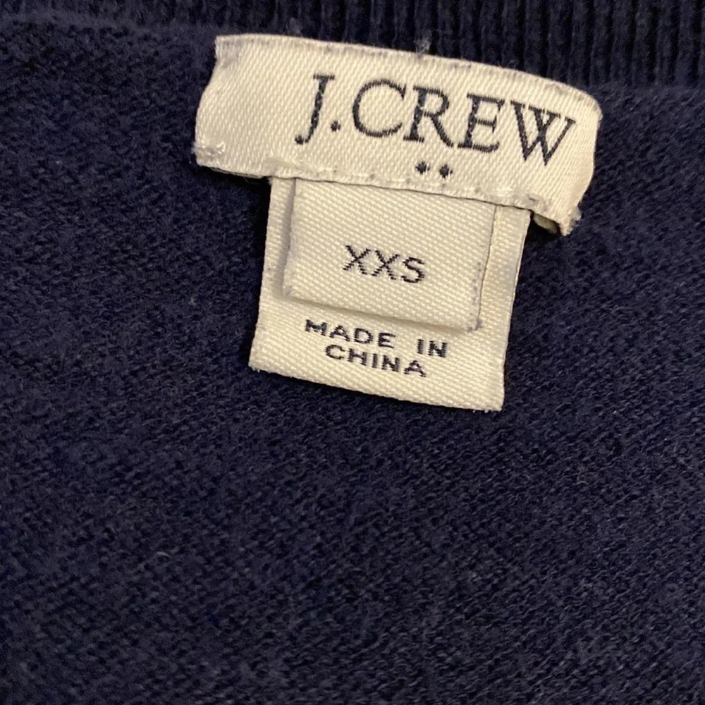 J. Crew cotton navy crew neck sweater. Size XXS