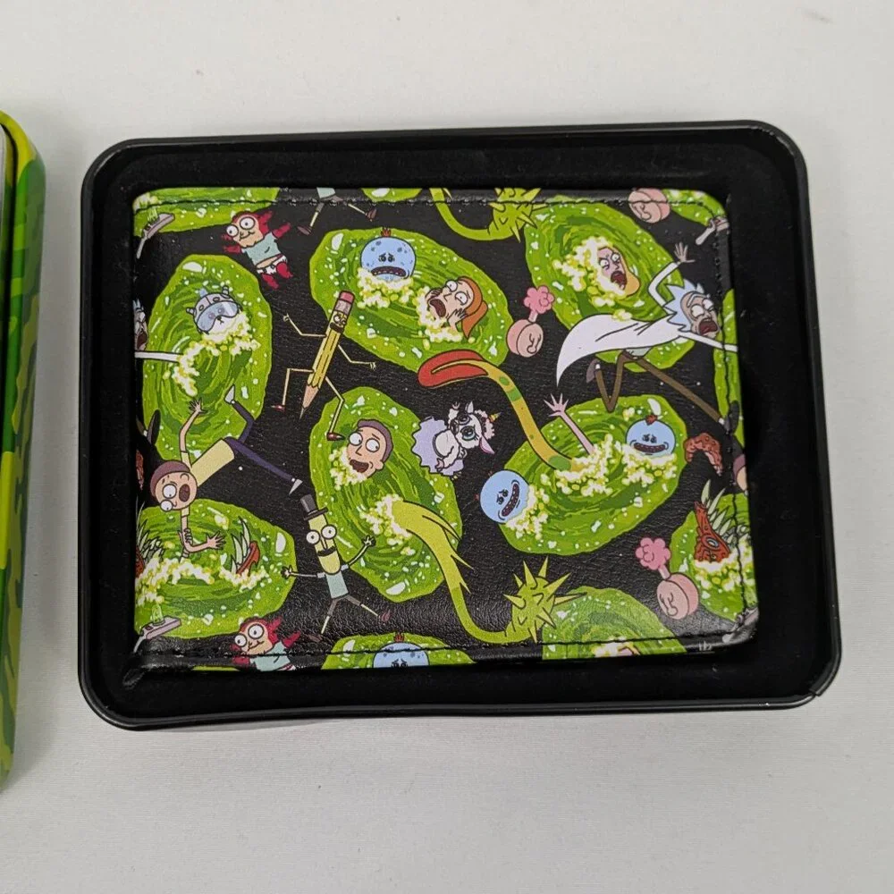 Rick & Morty Bi Fold Wallet in Tin - NIB