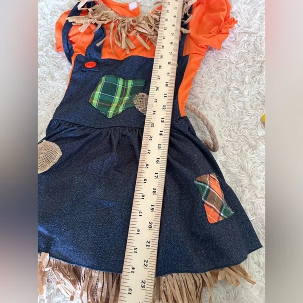 Kids Scarecrow Costume -‎ Orange and Blue size 6-7