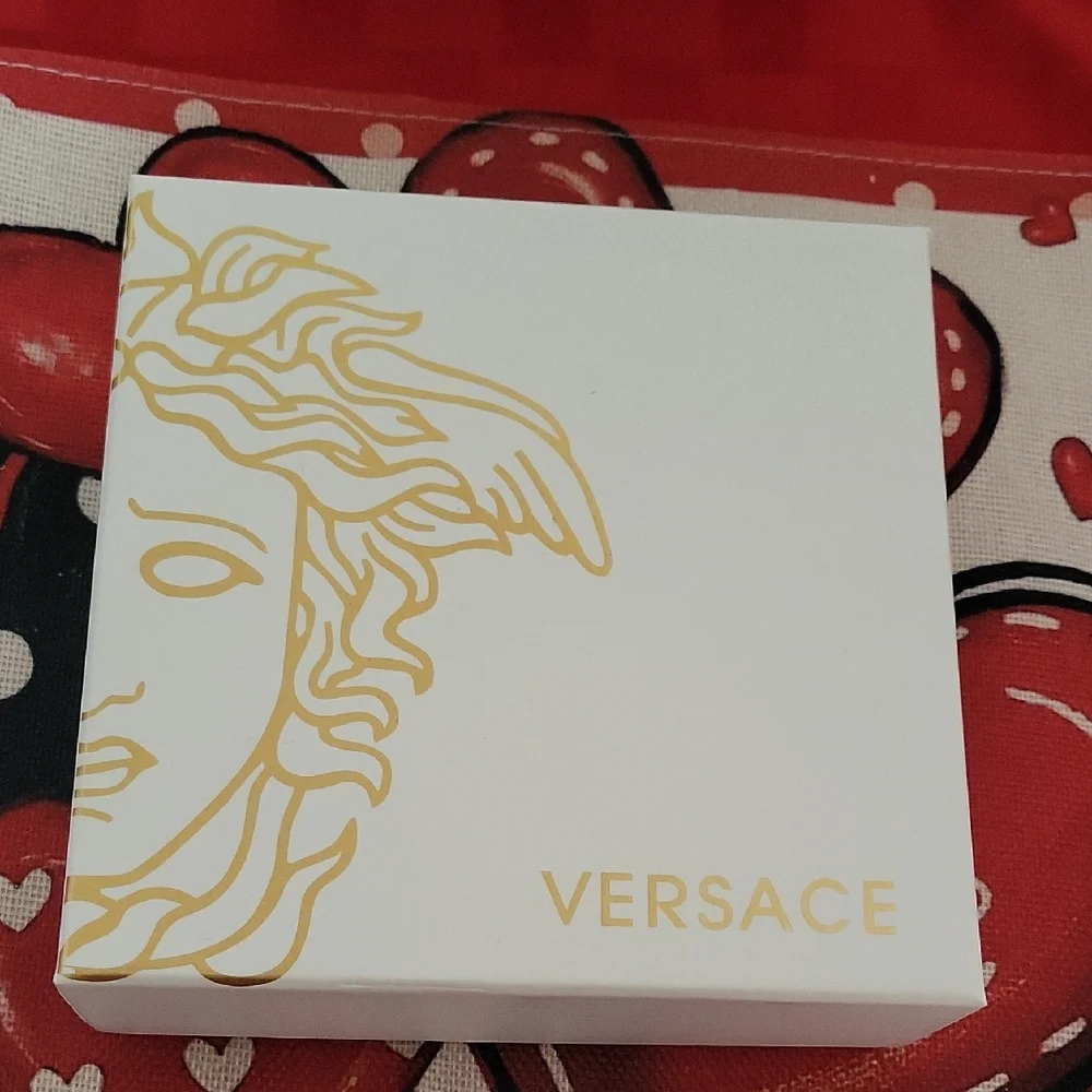 Versace White Box with Gold Medusa Design Dustbag & Ribbon