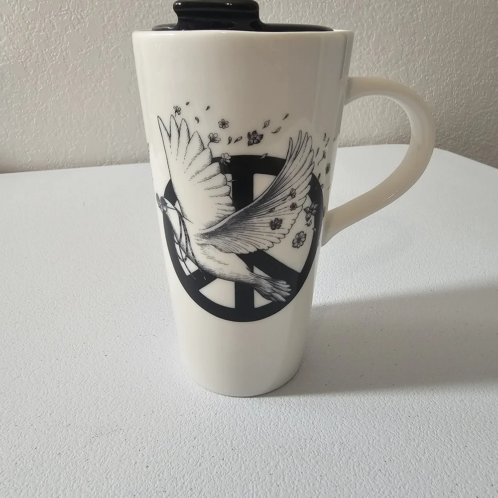 Williams Sonoma Peace Ceramic Mug