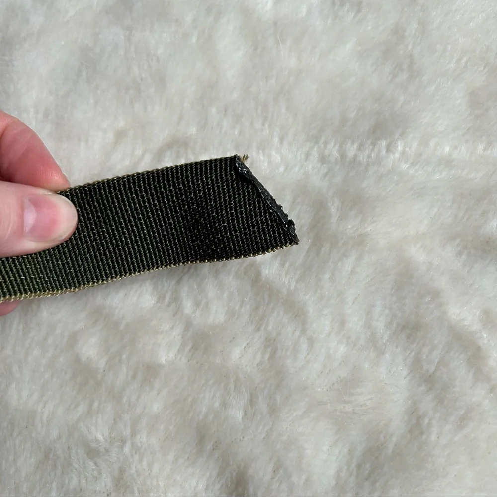 Patagonia green gray triangle woven webbing belt childs 27