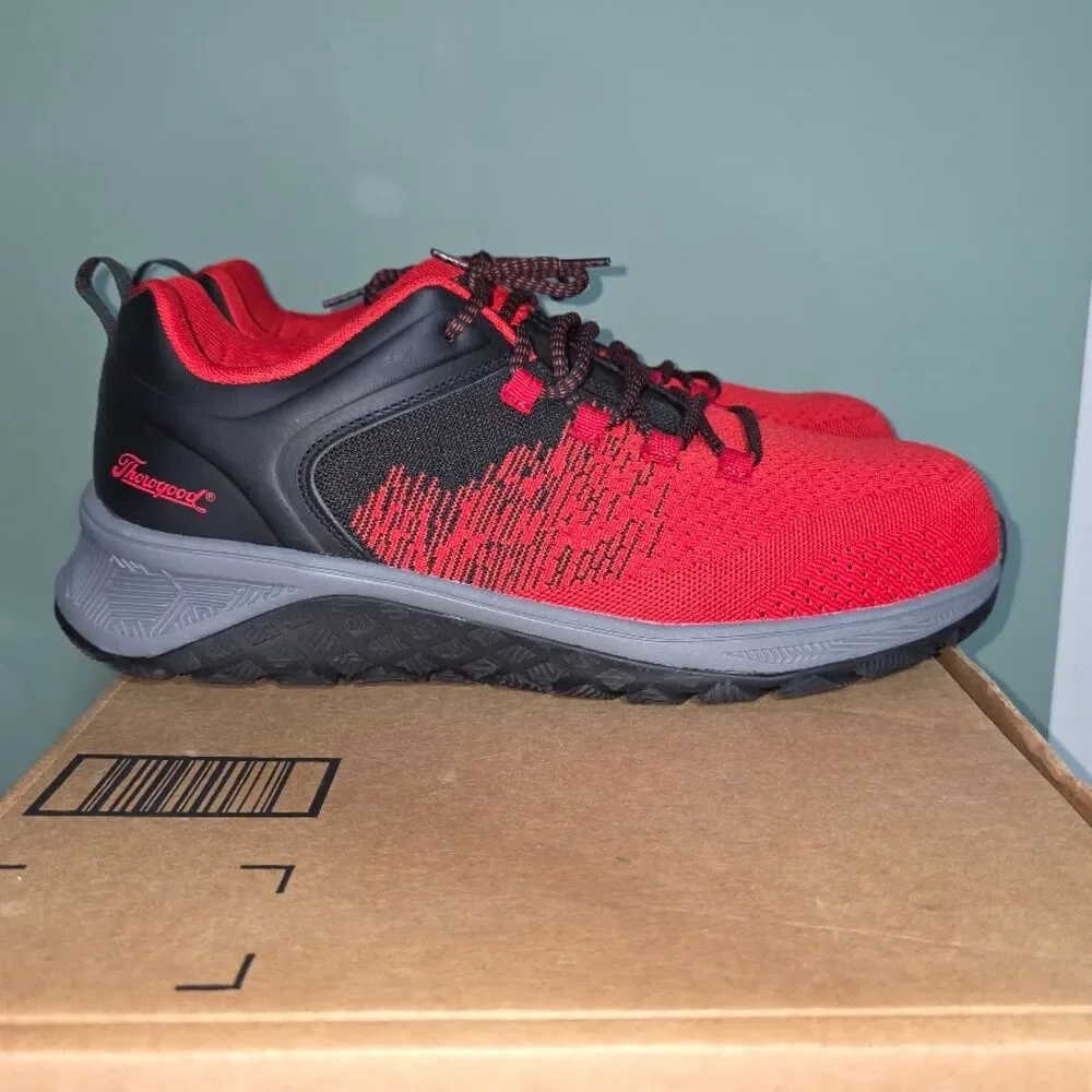 Thorogood Men's AST Low work sneaker in a red and black Size: 14 M