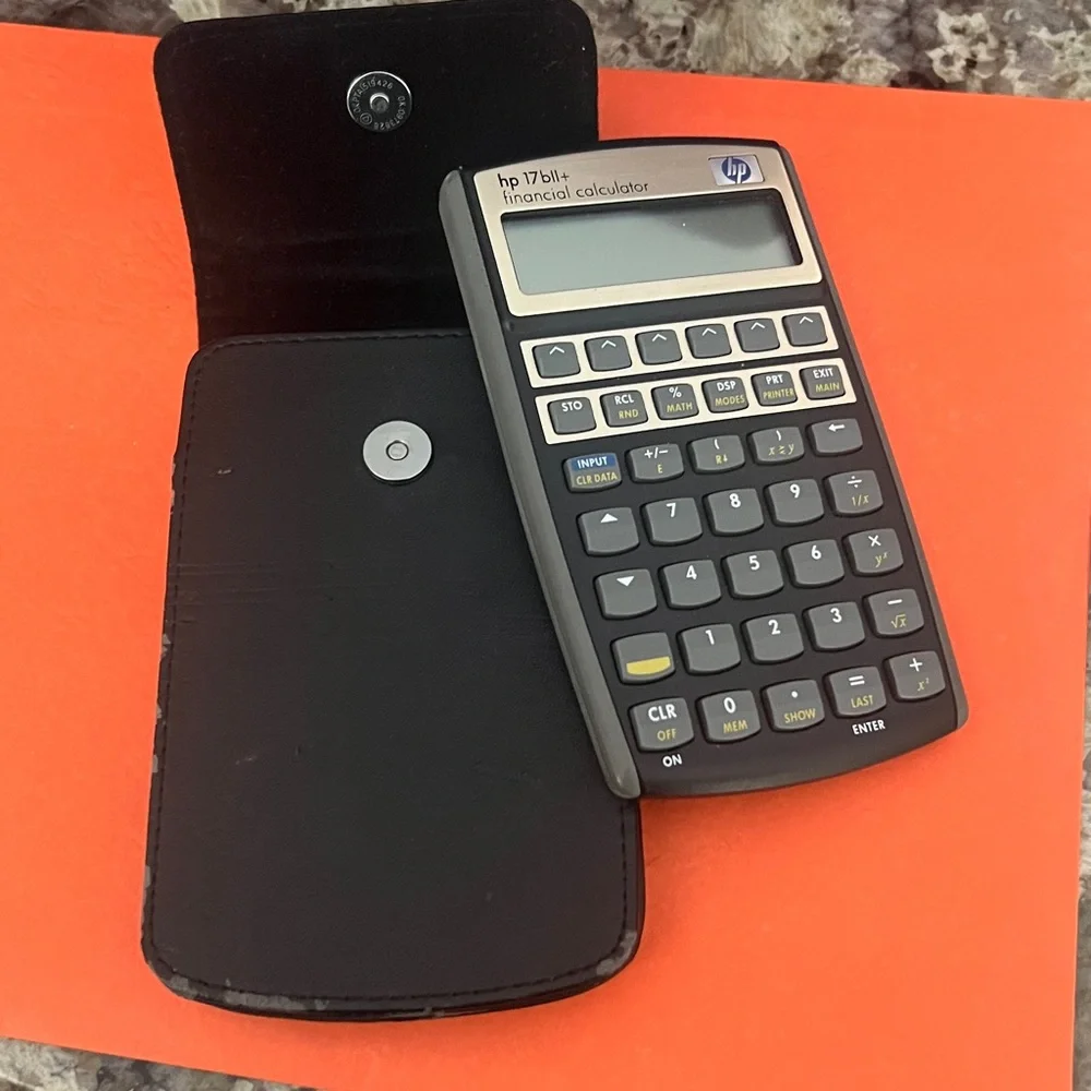 HP 17bII+ Financial Calculator with Black Case