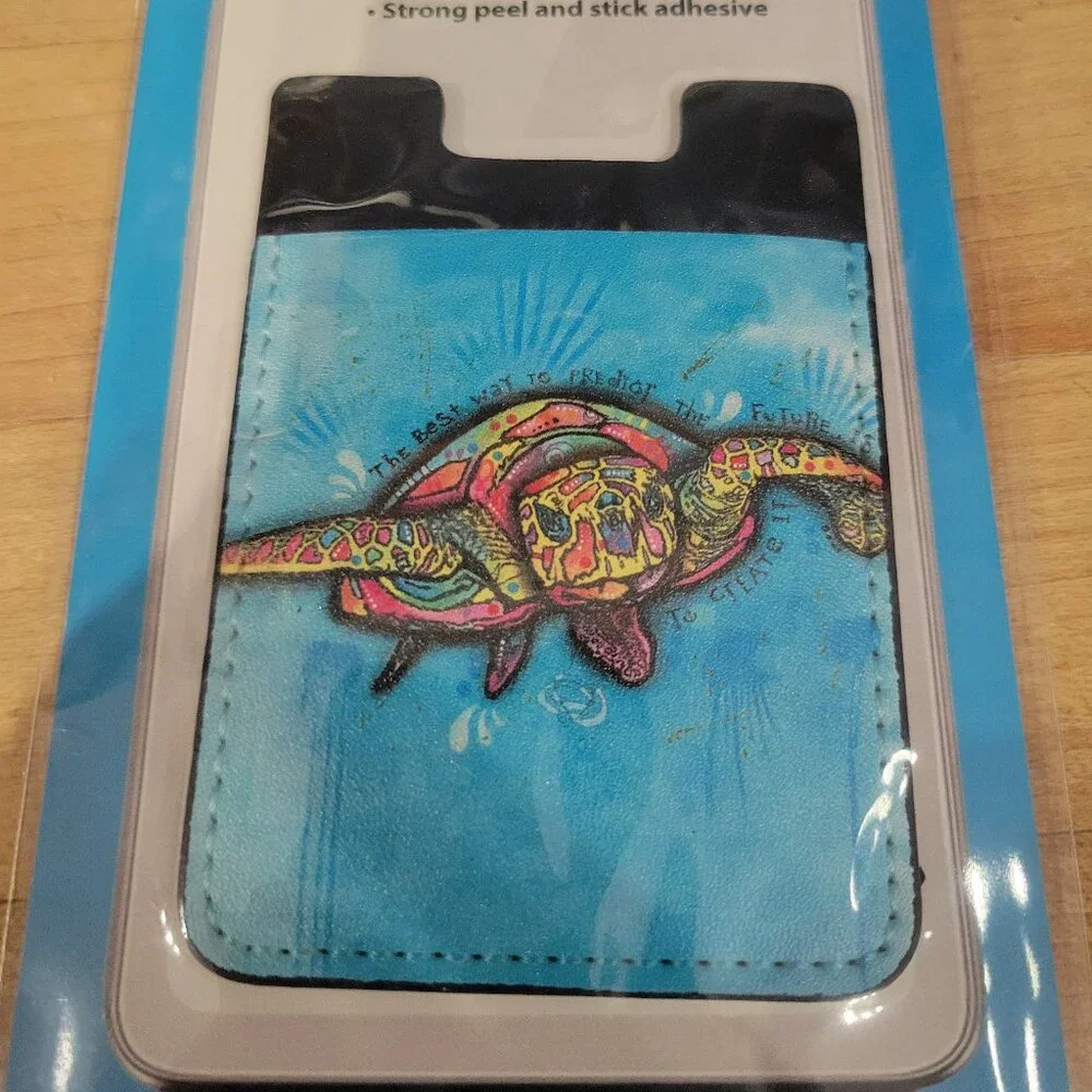 Enjoy It LLC Turtle Phone Pocket by Dean Russo – Stick-On Card Holder – New