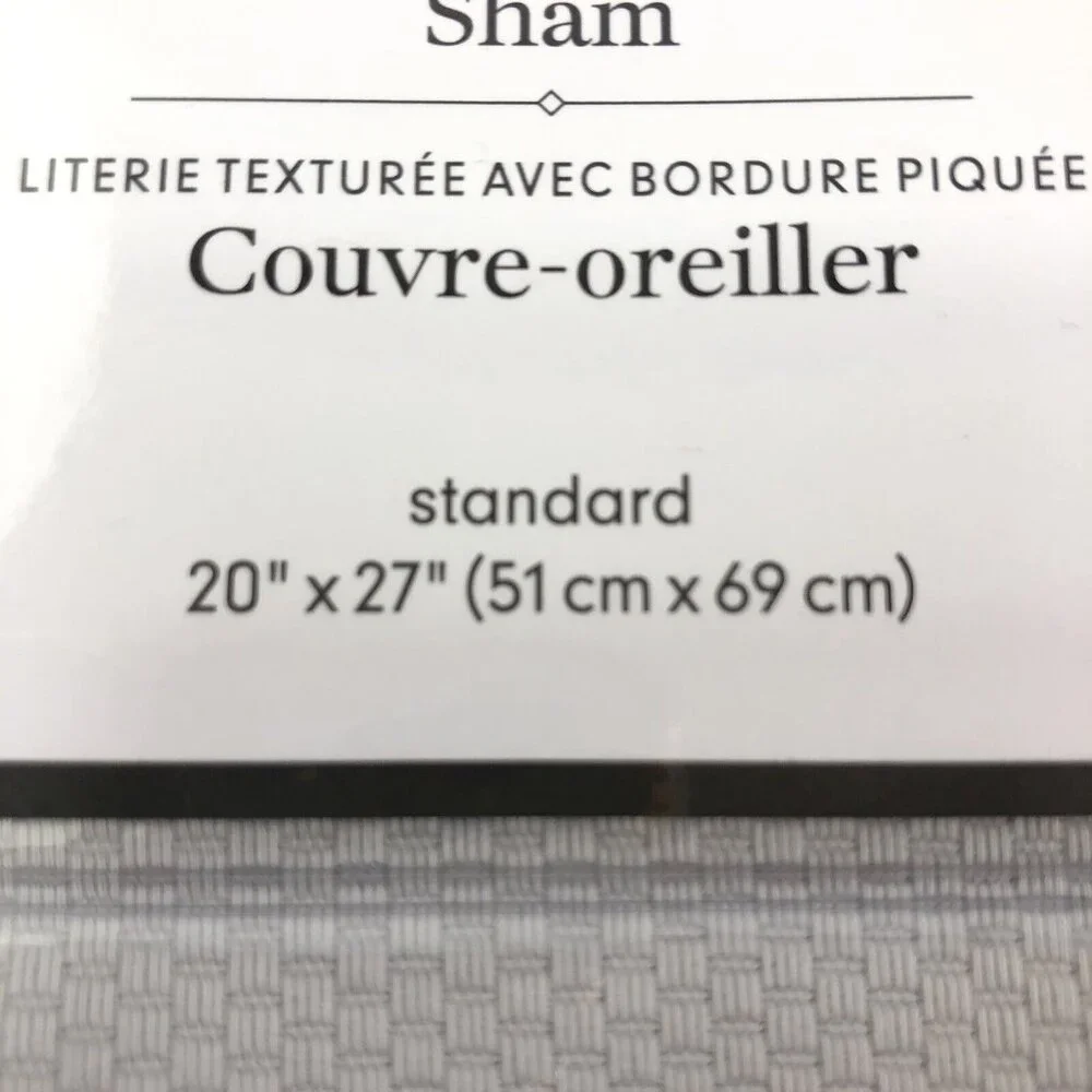 Williams Sonoma Home Border Pique Textured Standard Sham 20