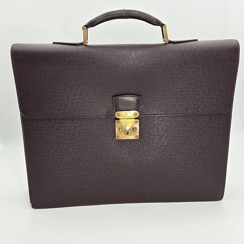 Louis Vuitton Acajou Taiga Leather Serviette Ambassadeur Briefcase MI0408