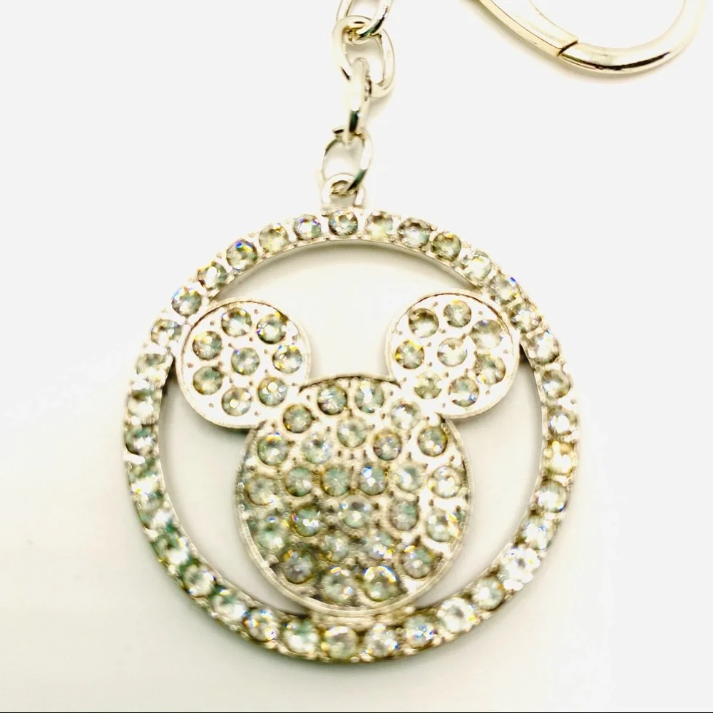 Crystal Collection mouse charm silver