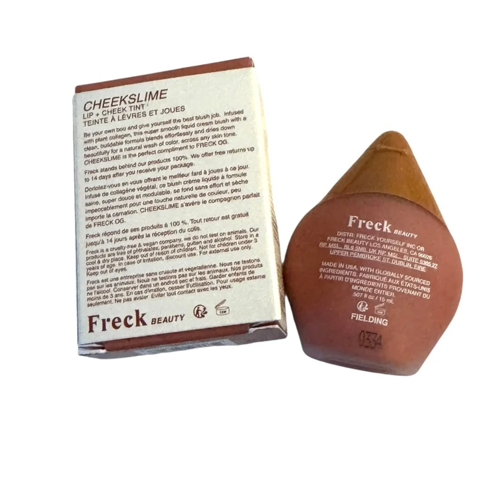 New Freck Beauty Cheekslime Lip + Cheek Tint Fielding, soft rust shade