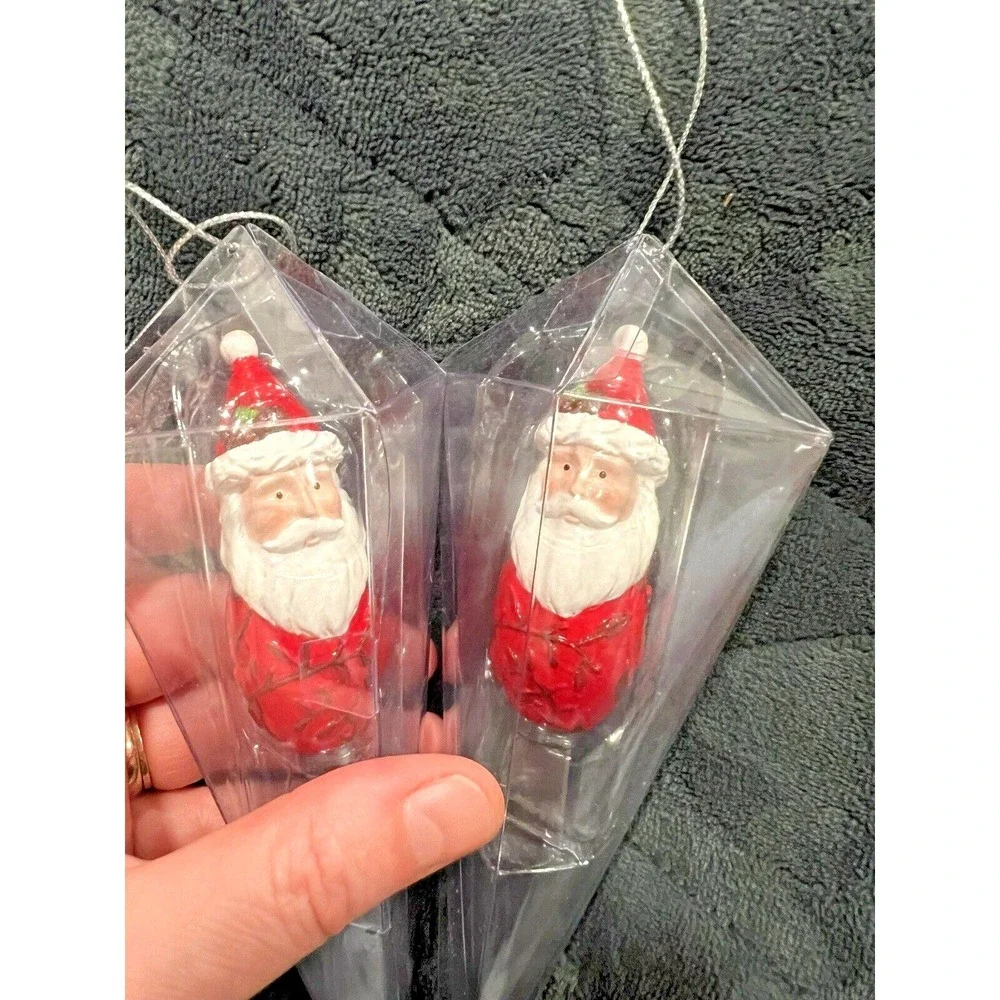 DEPT 56 Christmas Santa Head cheese Butter Spreaders ~ Set of 2 ~ NEW