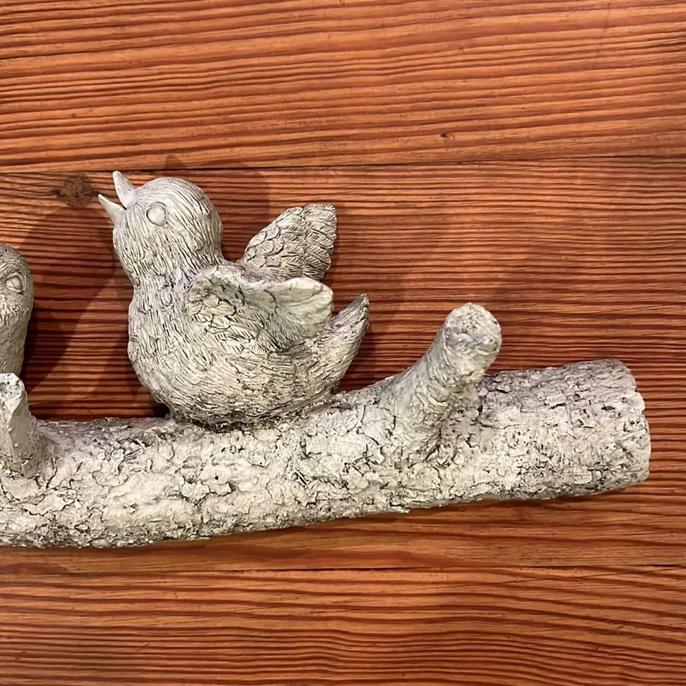 Vintage Bird Wall Hooks- Resin & Crushed Stone