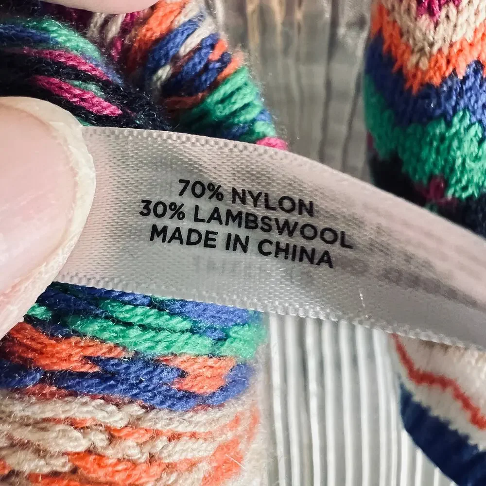Talbots multicolor zigzag