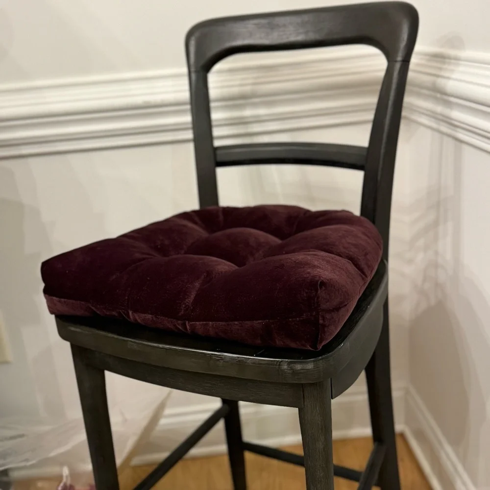 Vintage Indoor Reversible Velvet Chair Pad / Cushion