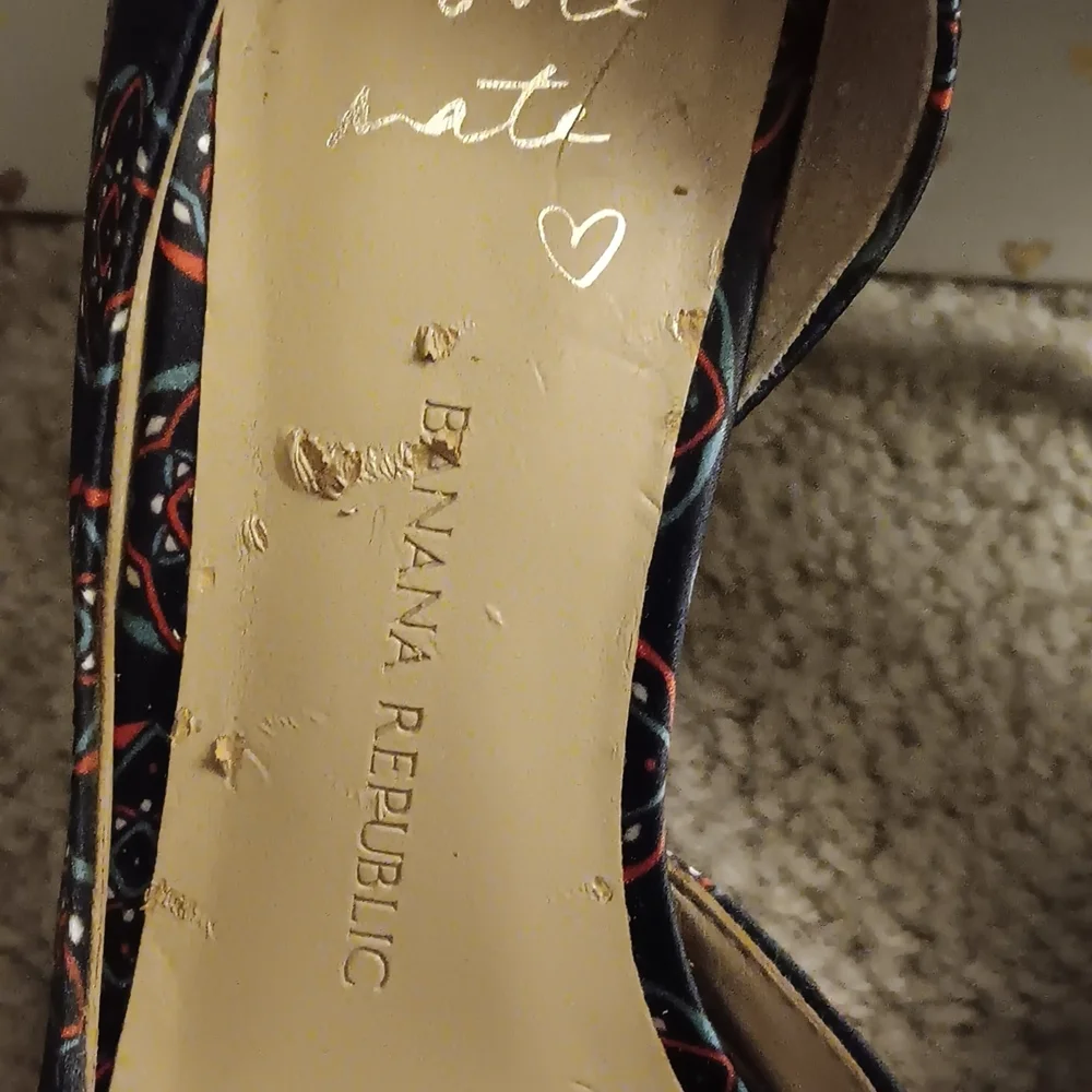 Banana Republic Andilla D'Orsay Blue multicolor Pumps Heels Women's Size 7.5 M